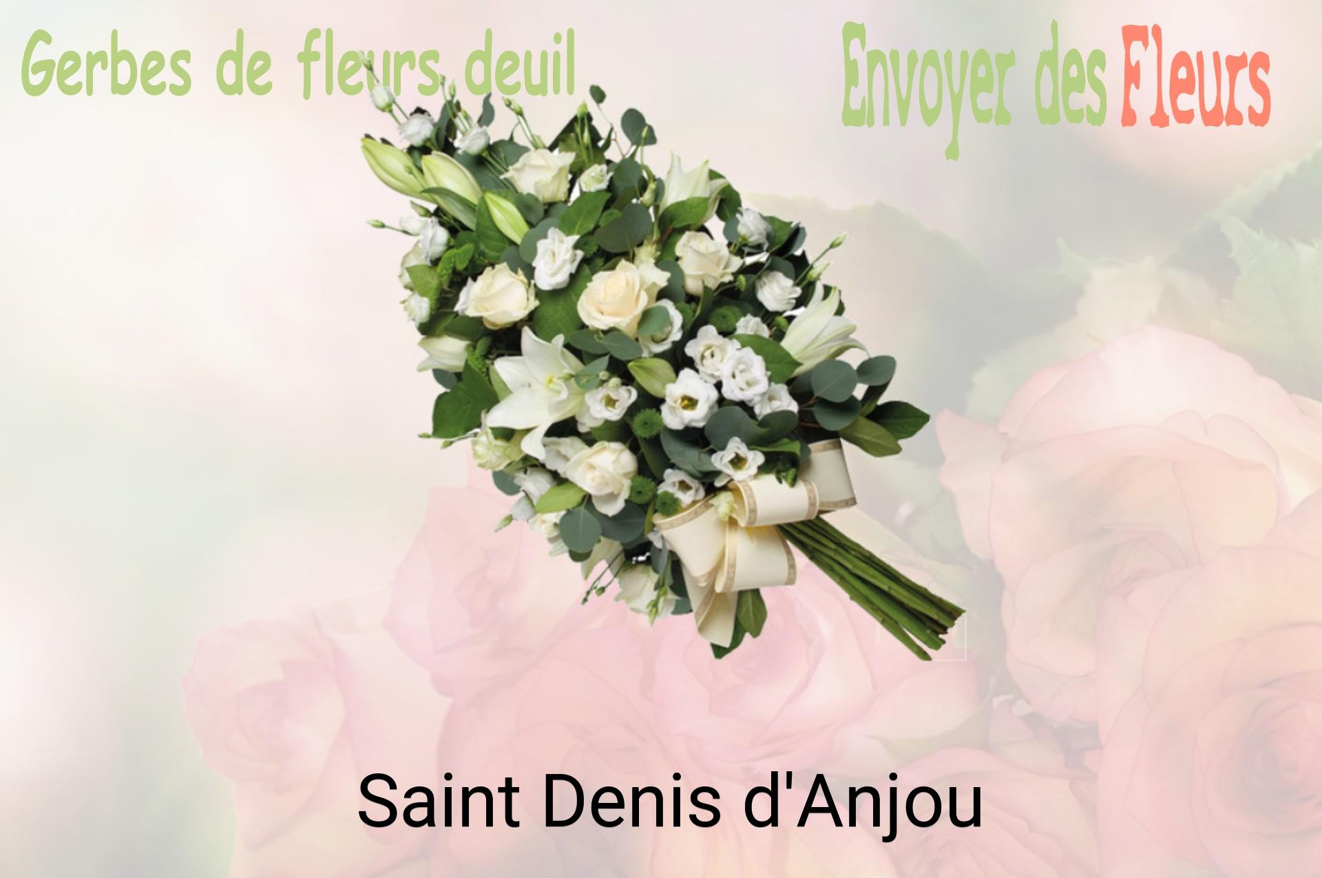 Gerbe de fleurs de deuil livrée à Saint-Denis-d'Anjou